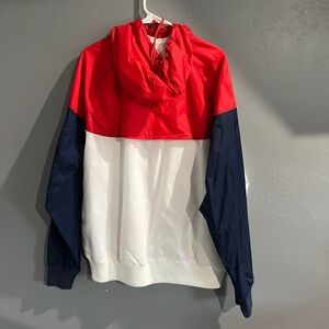 Nike Windbreaker Jacket Red White Blue Size M